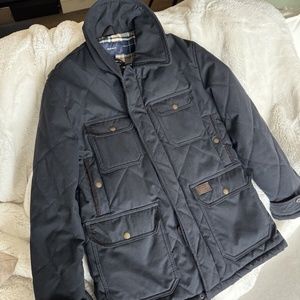 GANT Plaid Lining Warm Winter Hunting Jacket Coat Dark navy Size S